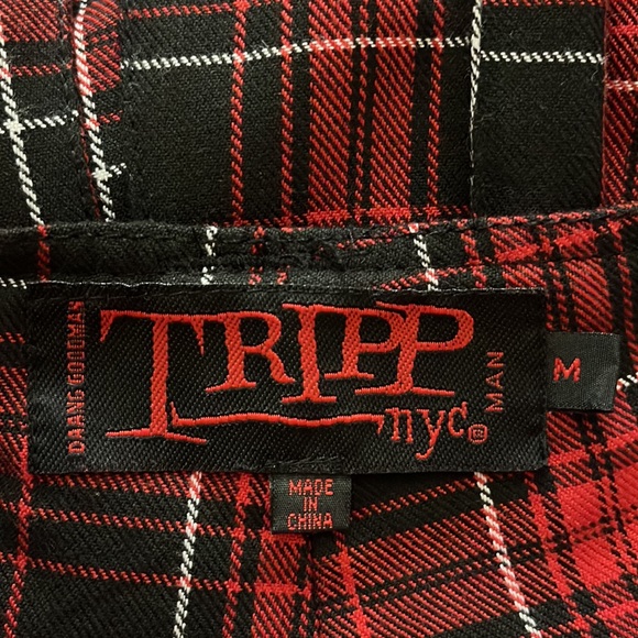 Down from $240TRIPP midi skirt plaid w/pockets, snaps, zippers, pleats, grommets - Picture 11 of 16